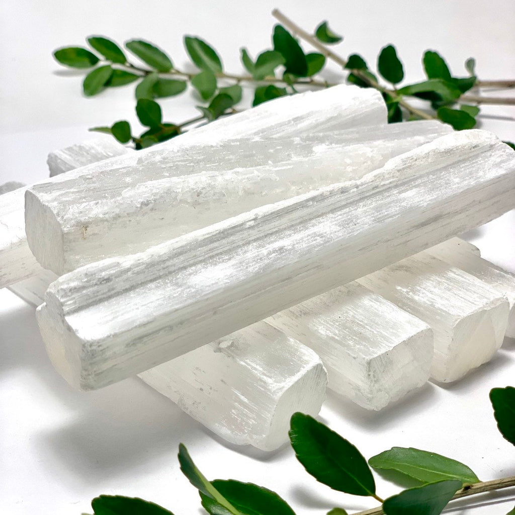 Selenite Sticks, 5" Raw Selenite Crystal Wand
