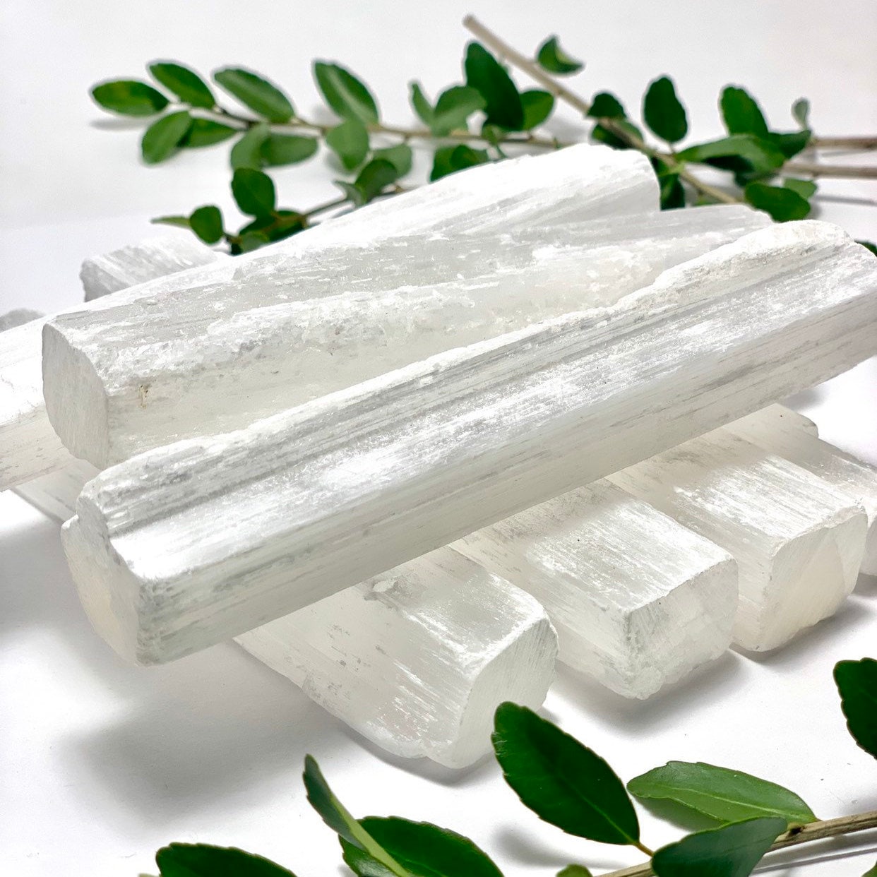 Selenite Sticks, 5" Raw Selenite Crystal Wand