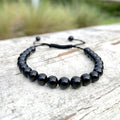 Black Tourmaline Crystal Bracelet: Personalized, 6mm, 8mm and 10mm Beads