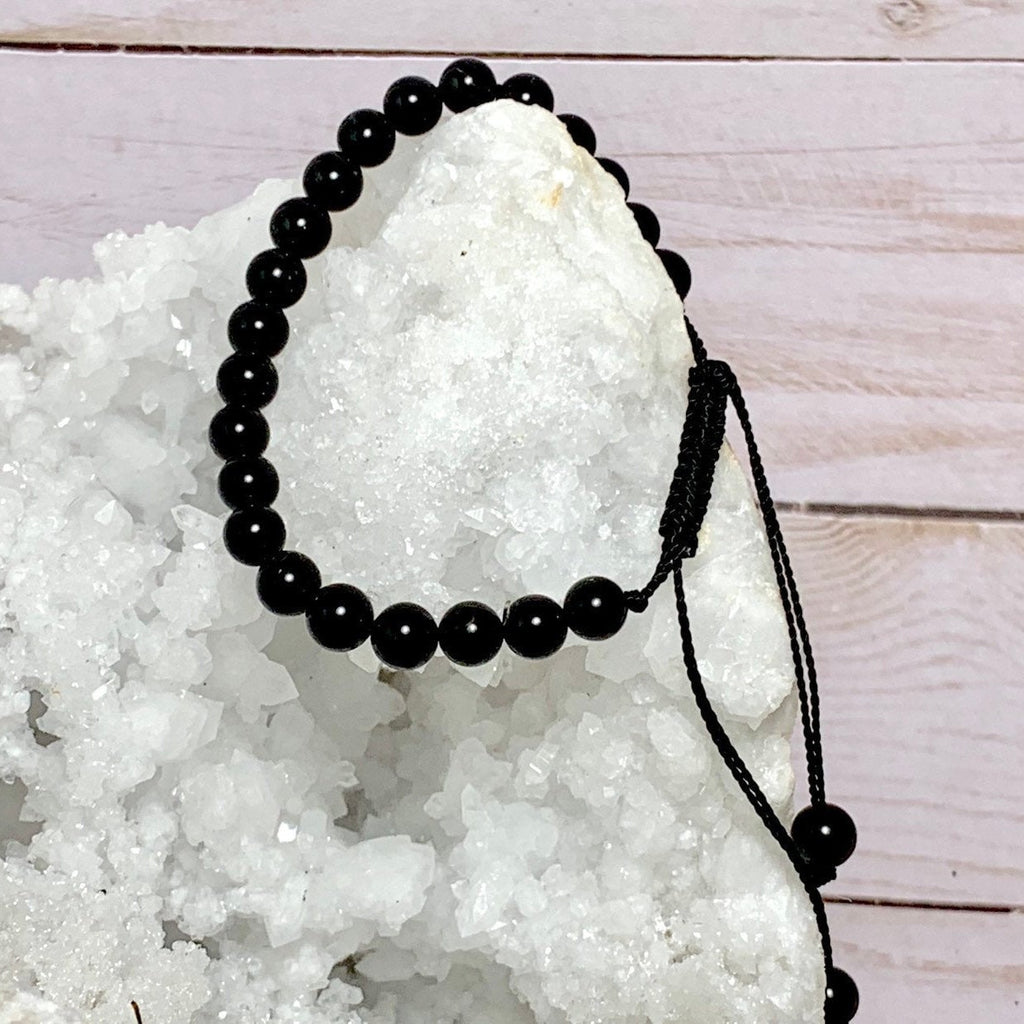 Black Tourmaline Crystal Bracelet: Personalized, 6mm, 8mm and 10mm Beads