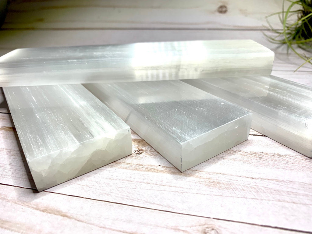 8" Polished Selenite Charging Station