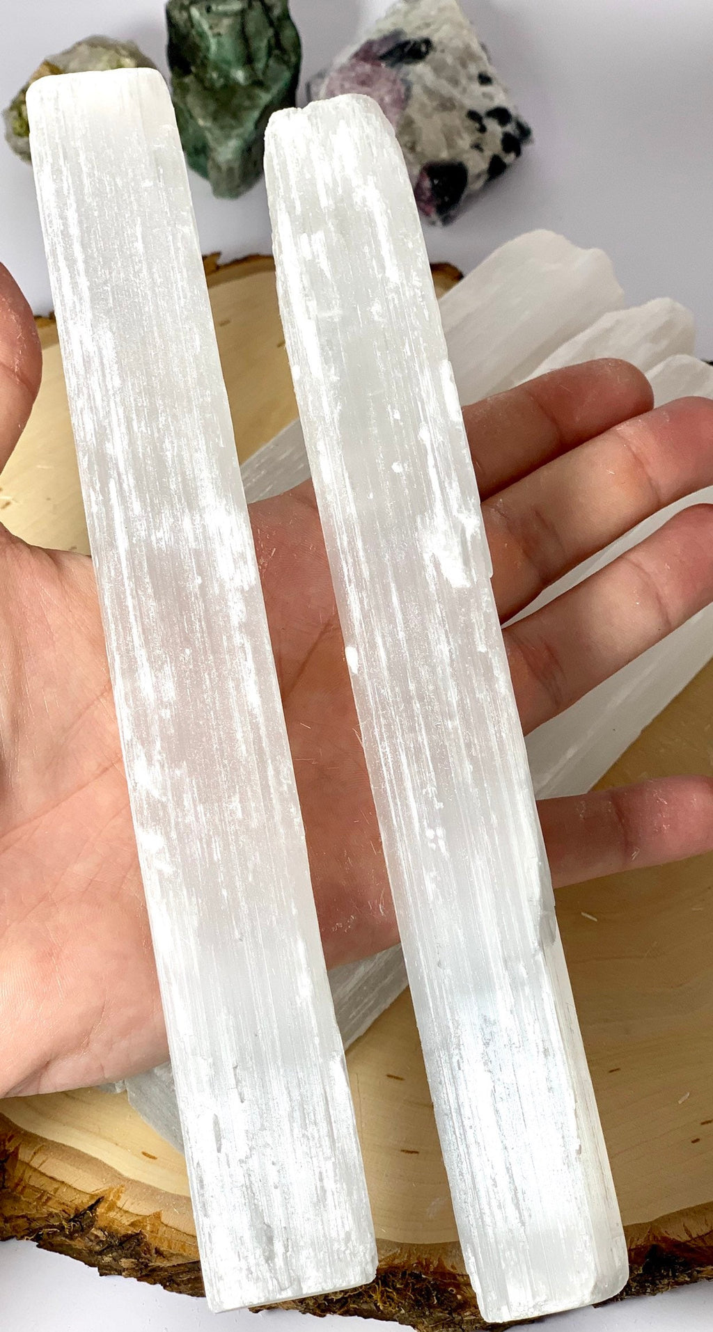 8" Selenite Crystal Wand, Selenite Sticks