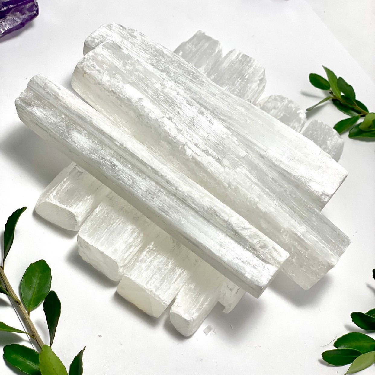 Selenite Sticks, 5" Raw Selenite Crystal Wand