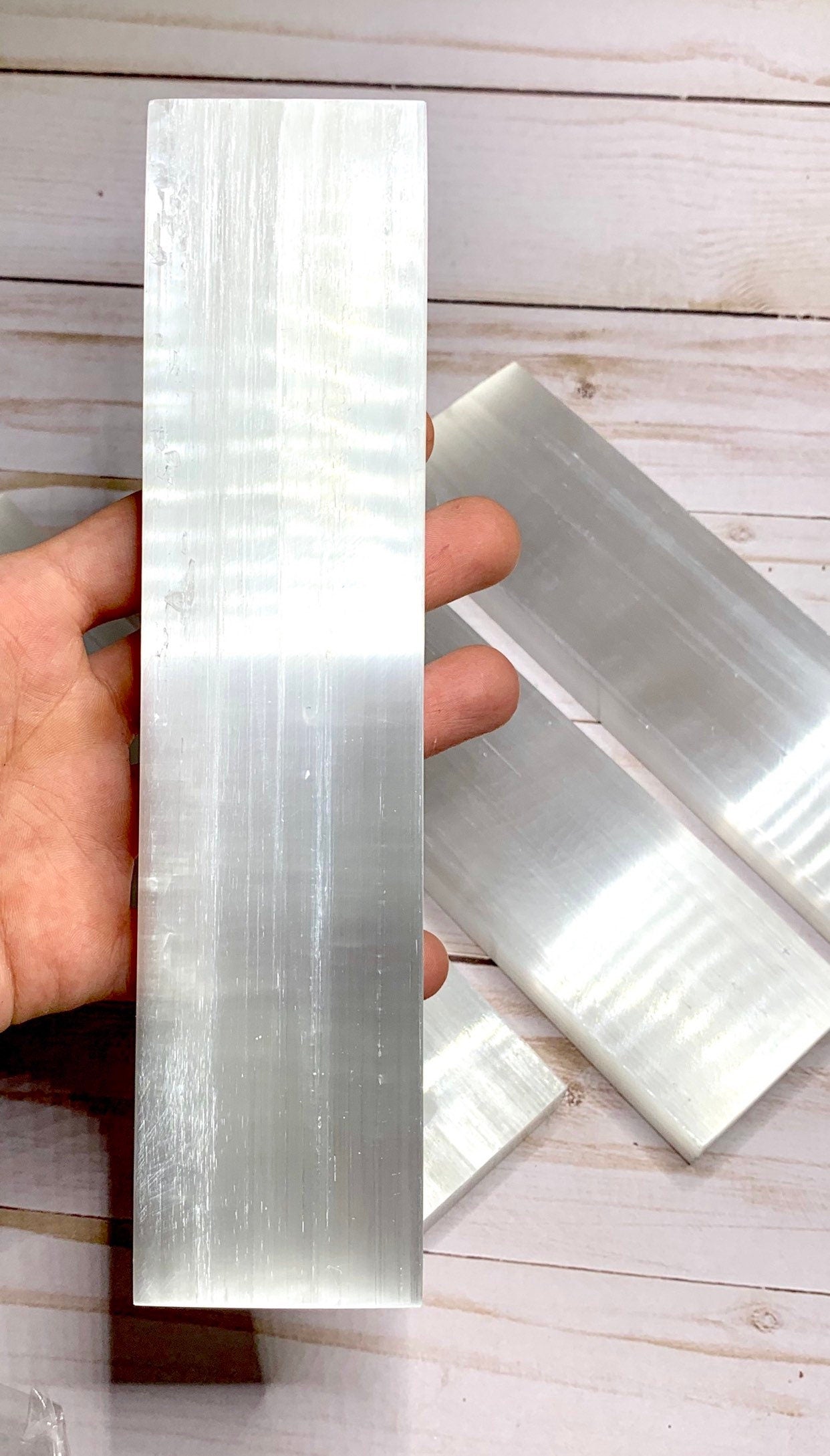 8" Polished Selenite Charging Station