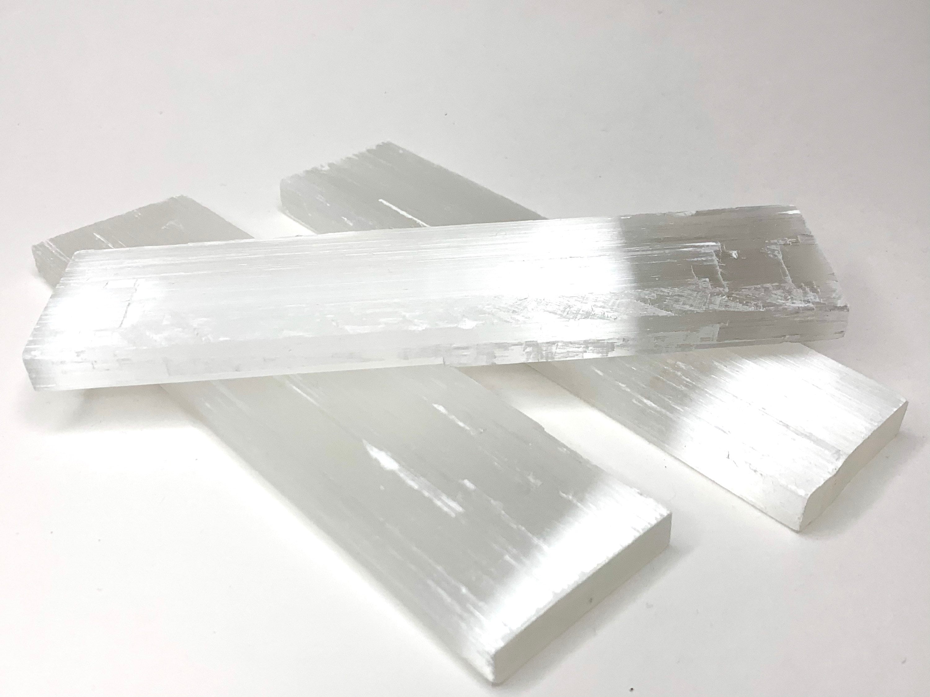 Rough Selenite Charging Bar: 8-Inch Crystal Cleansing Station