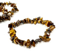 Tiger Eye Crystal Chip Bracelet: Beaded Gemstone Stretch Bracelet