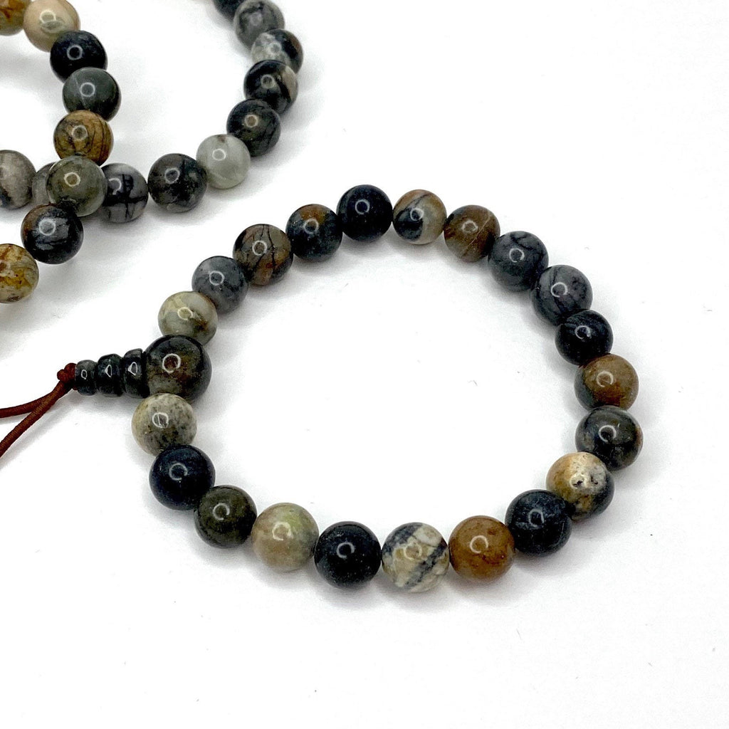 Picasso Jasper Crystal Bracelet: 6mm Gemstone Beaded Jewelry
