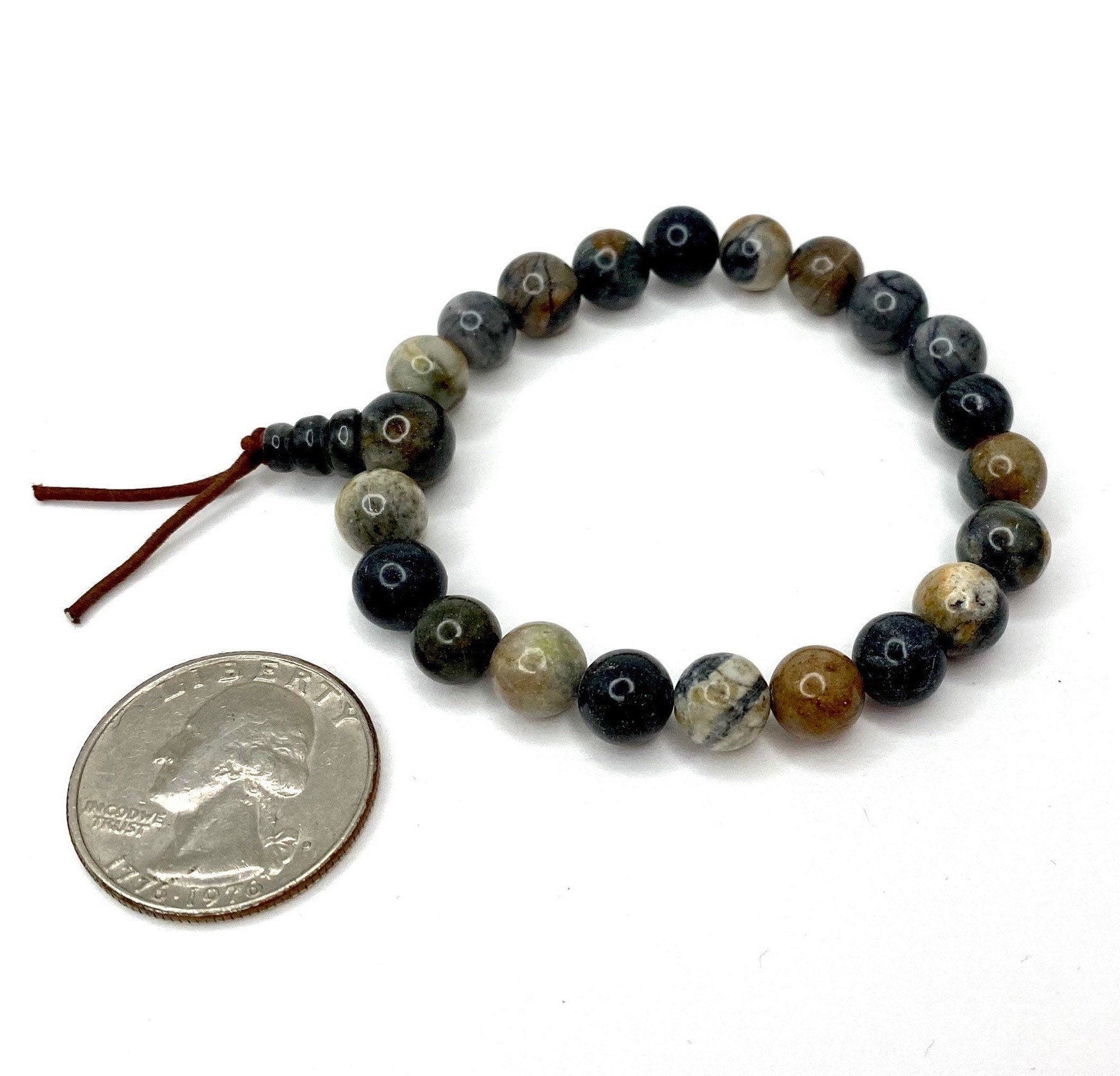 Picasso Jasper Crystal Bracelet: 6mm Gemstone Beaded Jewelry