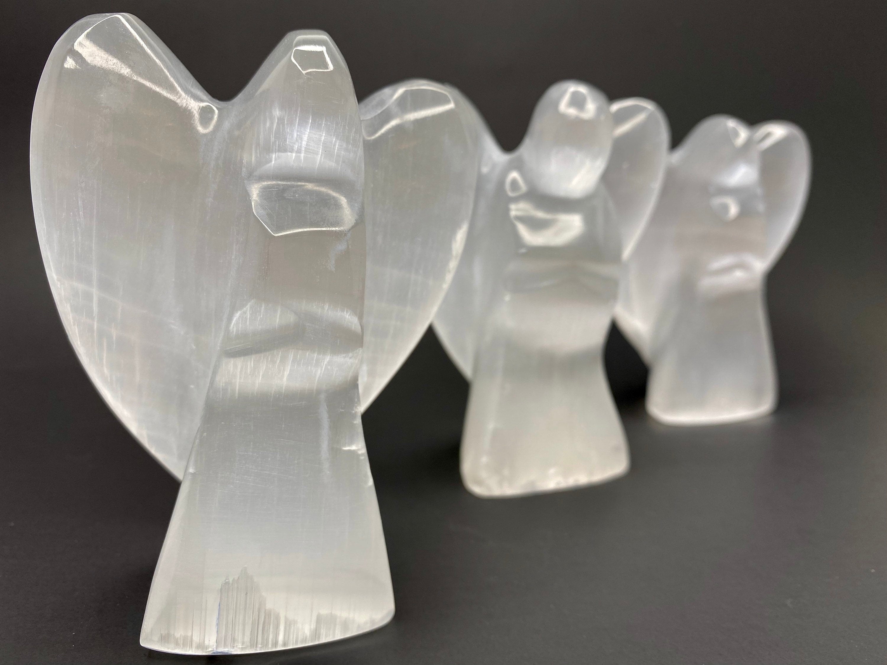 Selenite Crystal Angel Figurines