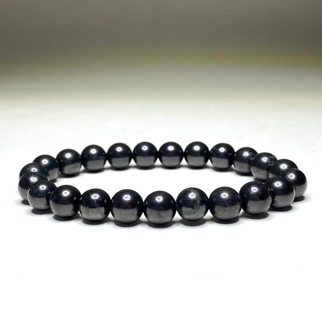 Shungite Crystal Bracelet: Handmade Gemstone Beaded Bracelet