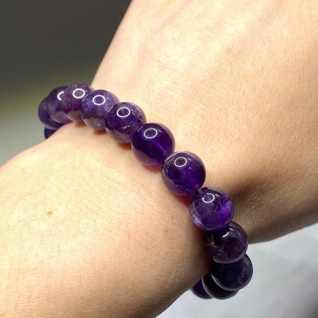 Amethyst Crystal Beaded Bracelet: Calming Gemstone Jewelry
