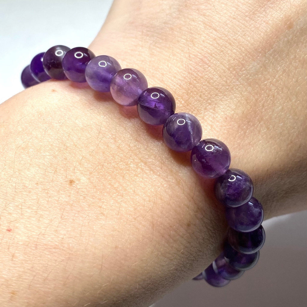 Amethyst Crystal Beaded Bracelet: Calming Gemstone Jewelry