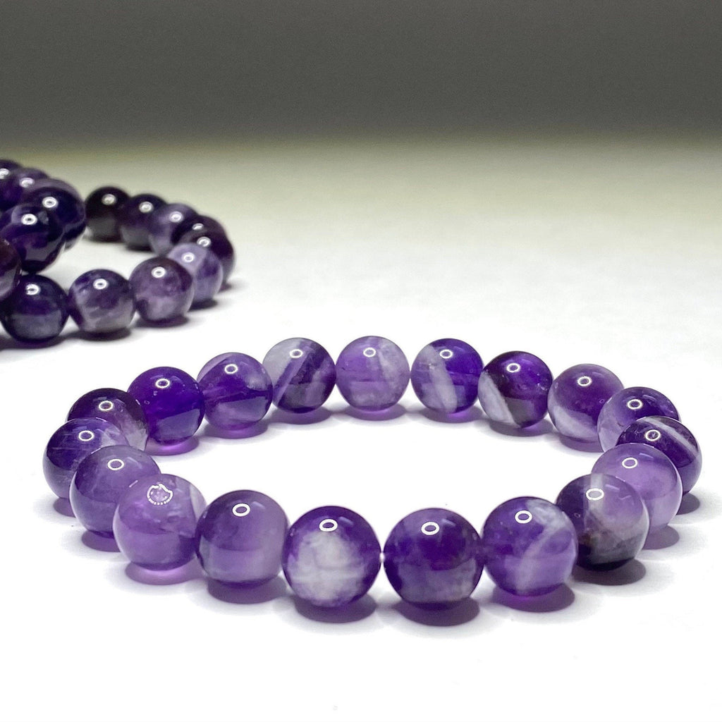 Amethyst Crystal Beaded Bracelet: Calming Gemstone Jewelry