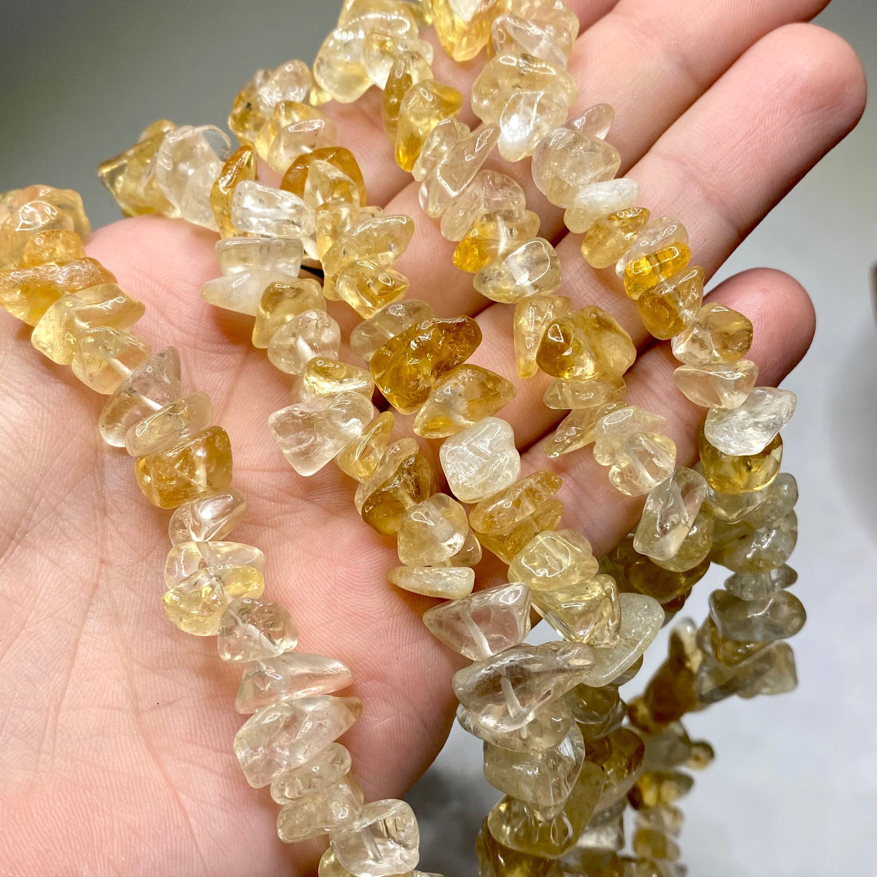 Citrine Crystal Chips Necklace