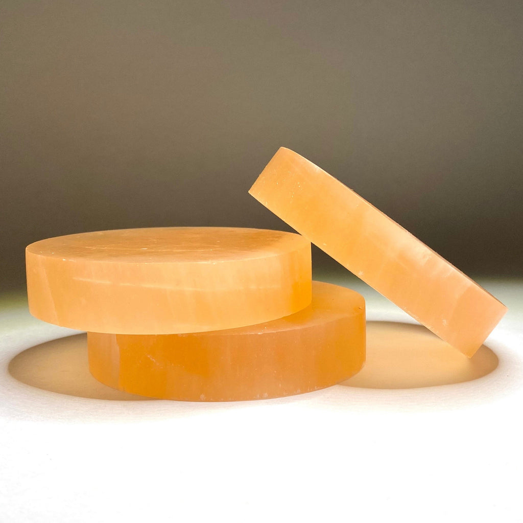 Orange Selenite Charging Plate: Crystal Healing Station