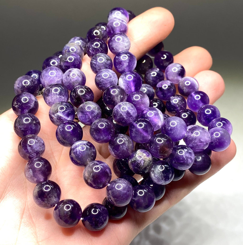 Amethyst Crystal Beaded Bracelet: Calming Gemstone Jewelry