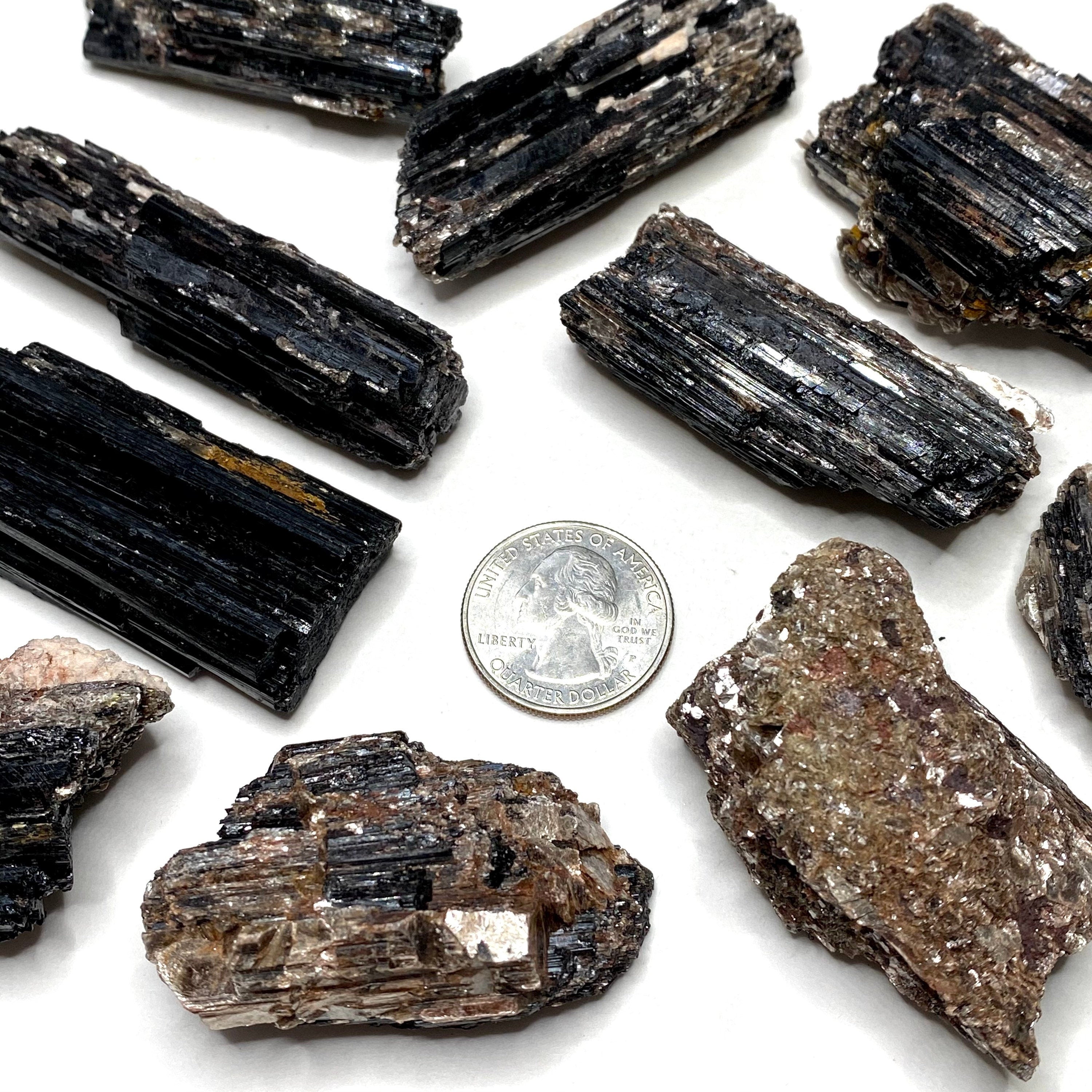 Black Tourmaline Crystal with Mica