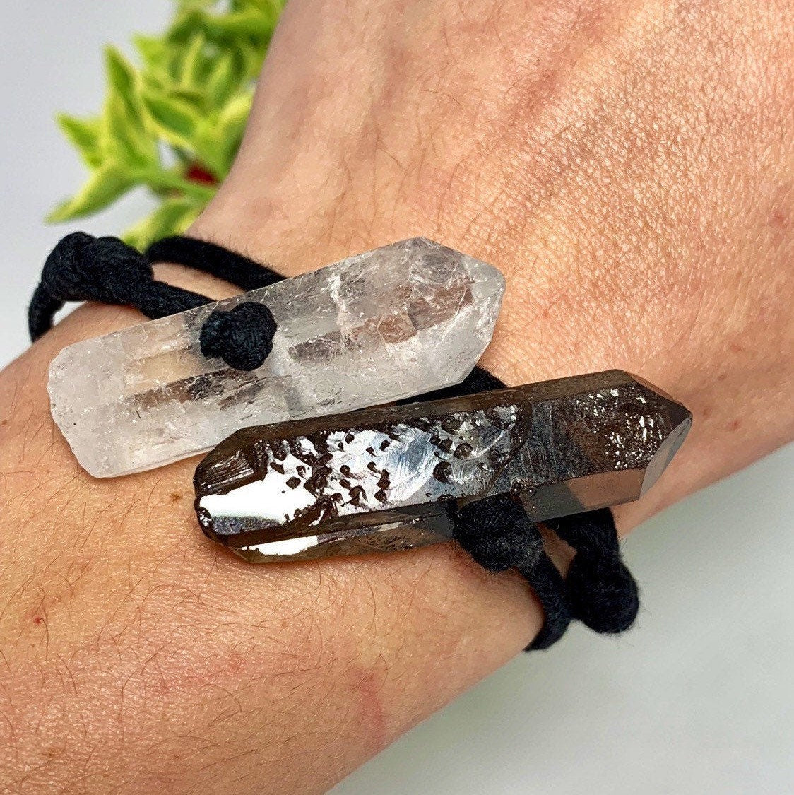 Clear Quartz Point String Bracelet