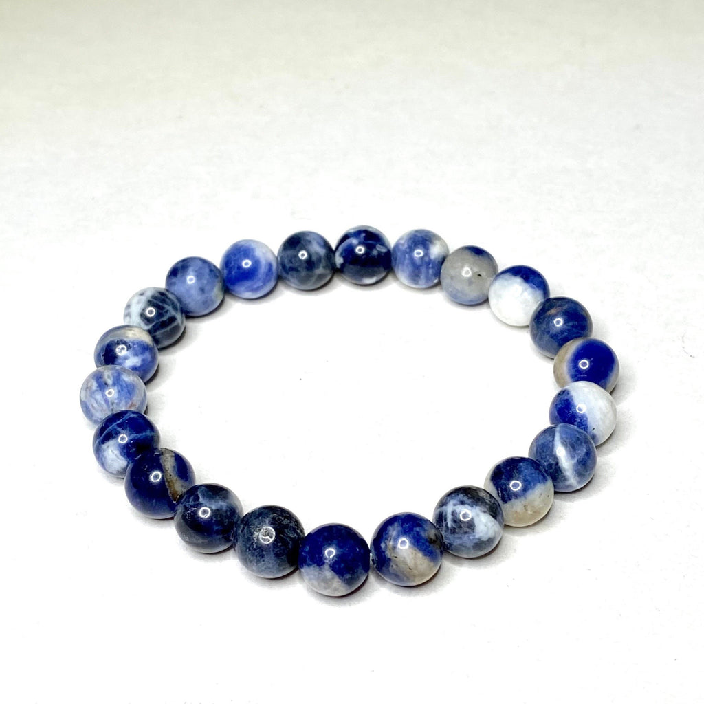 Sodalite Crystal Beaded Bracelet - 4mm, 6mm, 8mm, 10mm Options