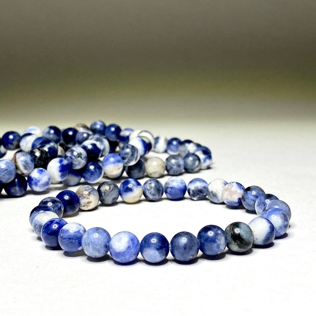 Sodalite Crystal Beaded Bracelet - 4mm, 6mm, 8mm, 10mm Options