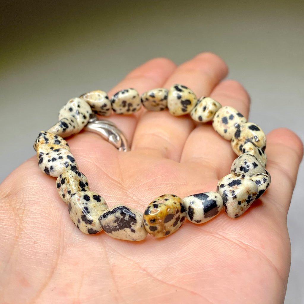 Dalmatian Jasper Crystal Bracelet