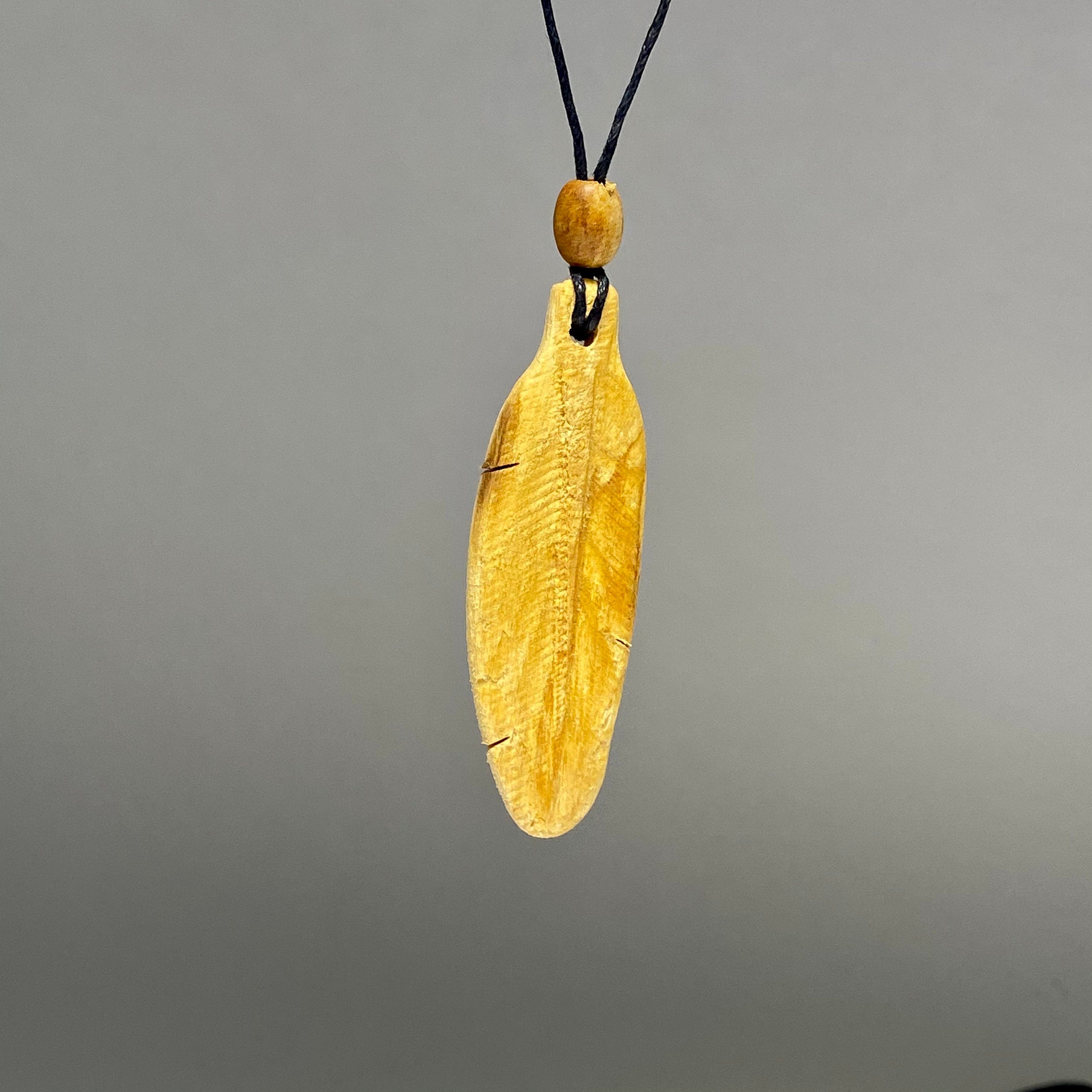 Palo Santo Feather Cord Necklace