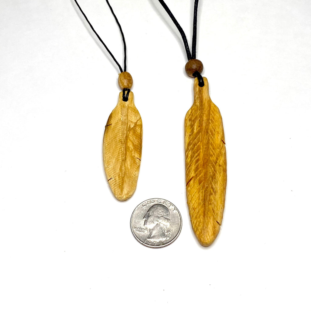 Palo Santo Feather Cord Necklace