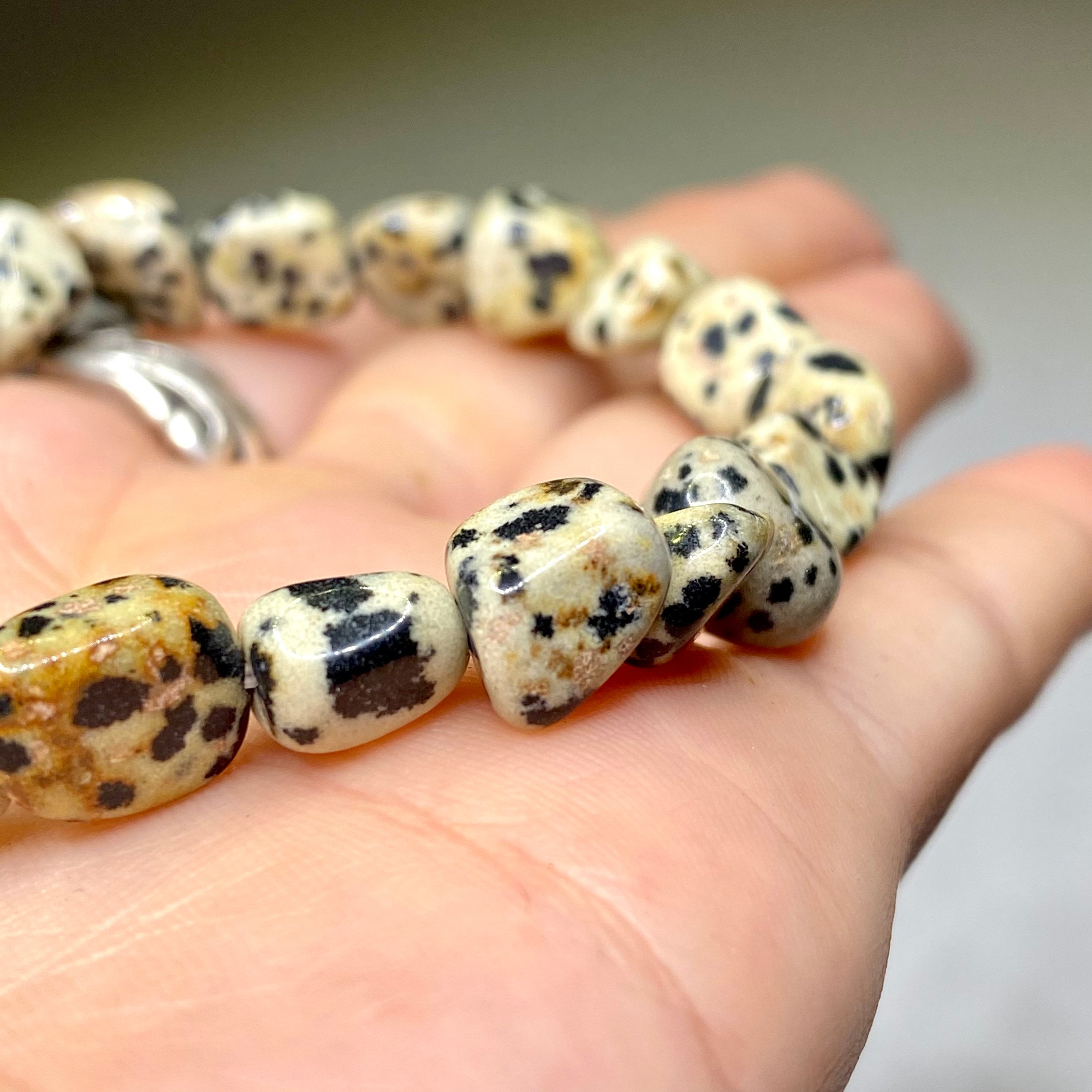 Dalmatian Jasper Crystal Bracelet