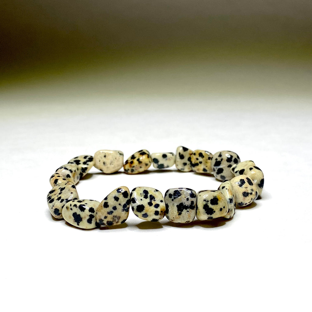 Dalmatian Jasper Crystal Bracelet