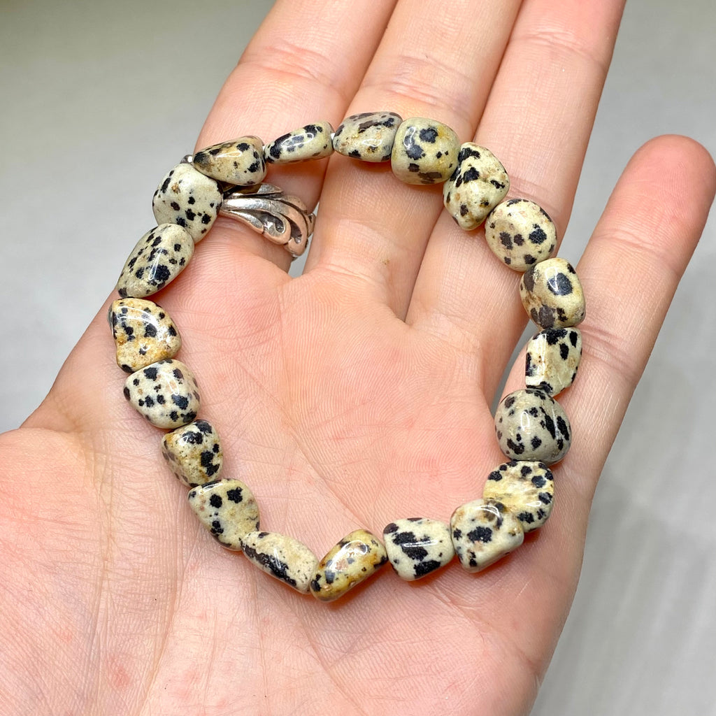 Dalmatian Jasper Crystal Bracelet