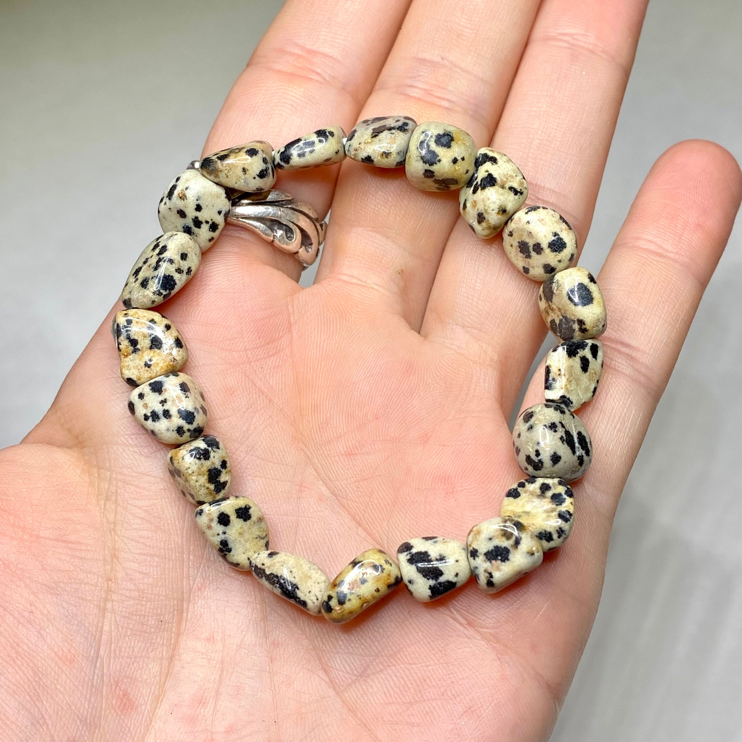 Dalmatian Jasper Crystal Bracelet