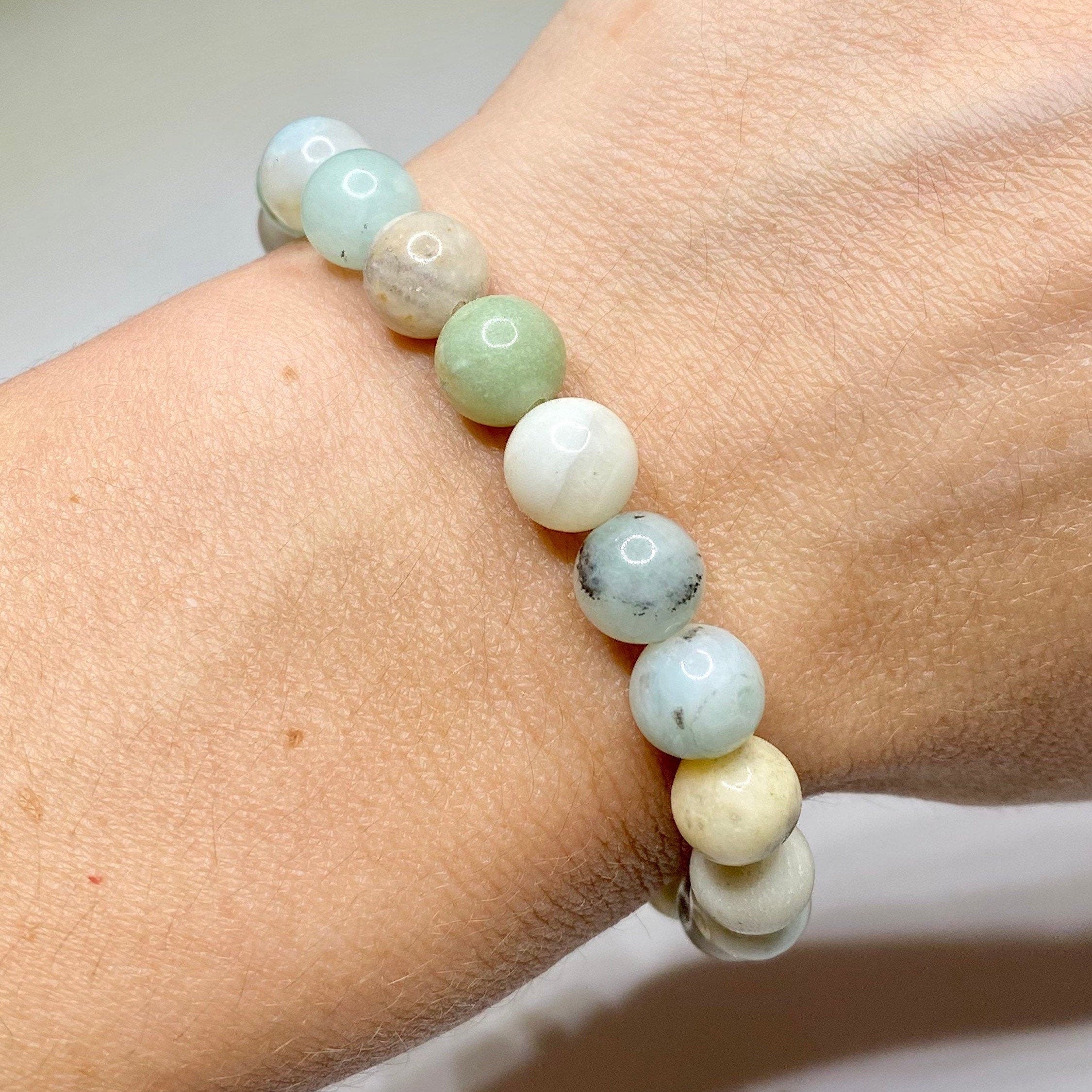 Amazonite Crystal Beaded Bracelet