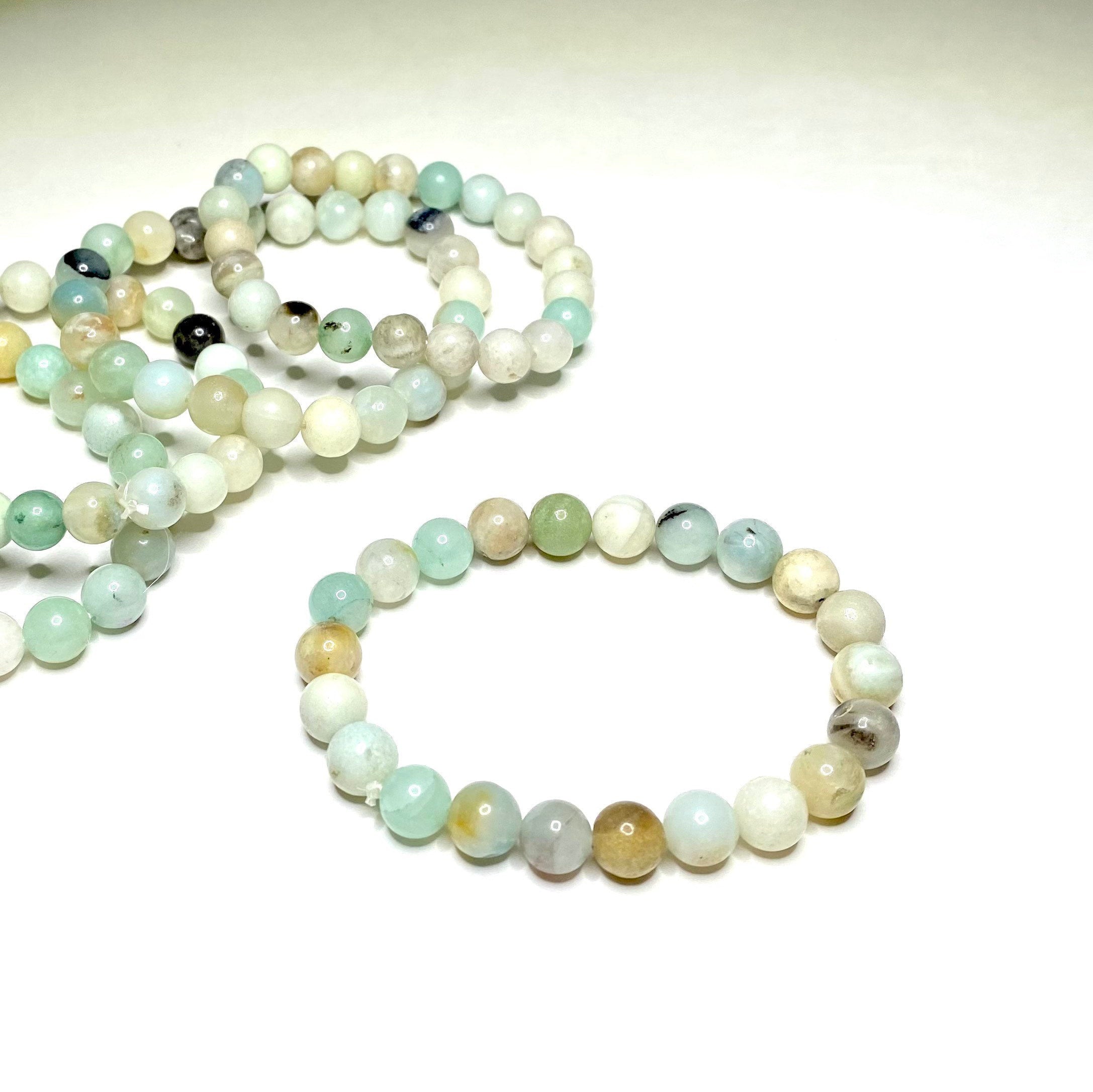 Amazonite Crystal Beaded Bracelet