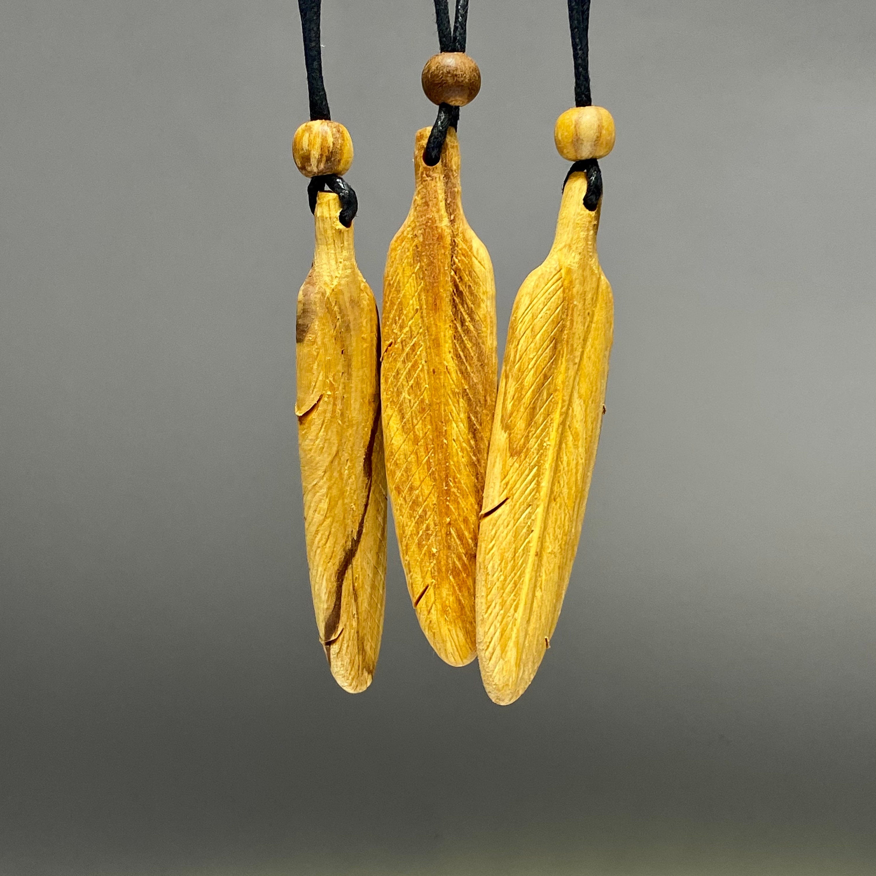 Palo Santo Feather Cord Necklace