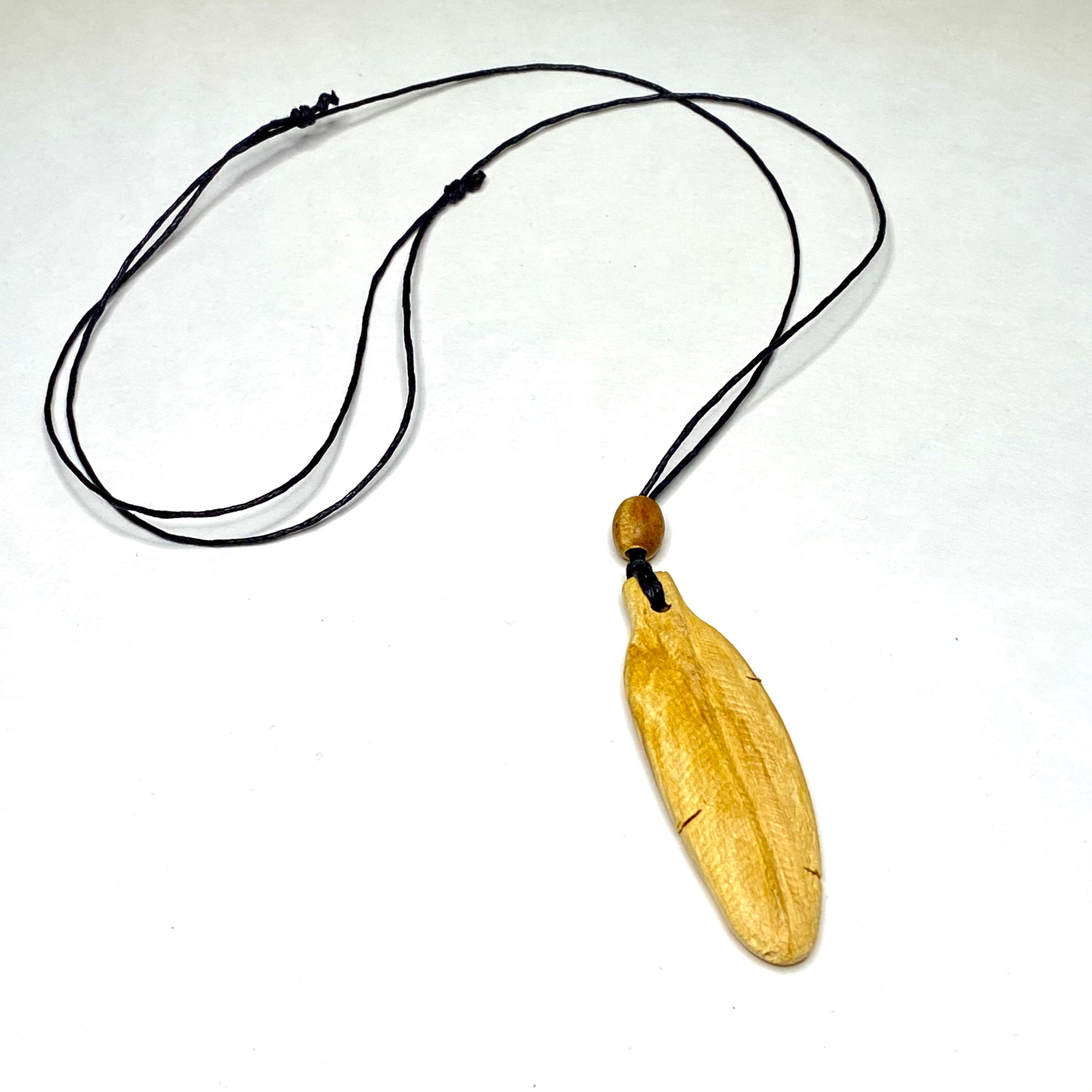 Palo Santo Feather Cord Necklace