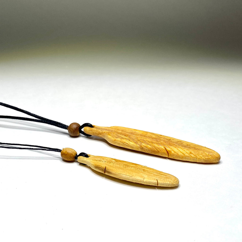 Palo Santo Feather Cord Necklace