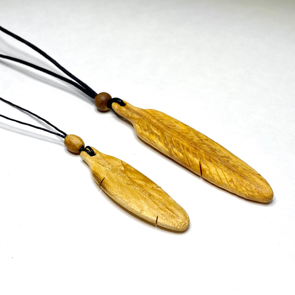 Palo Santo Feather Cord Necklace