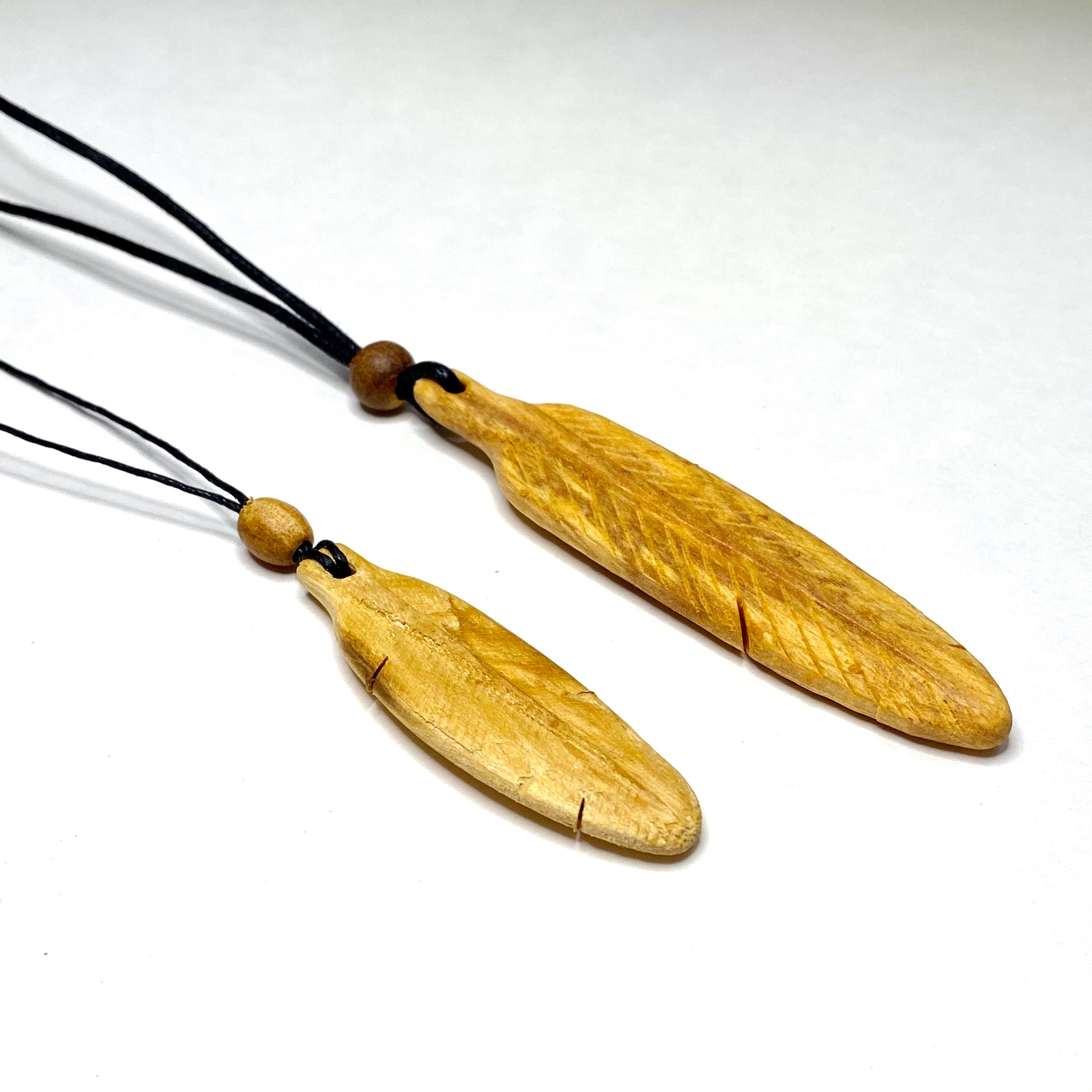 Palo Santo Feather Cord Necklace