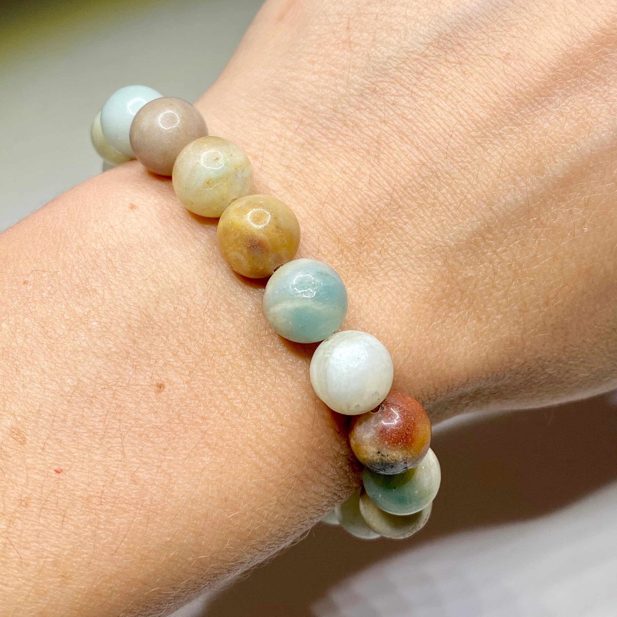 Amazonite Crystal Beaded Bracelet