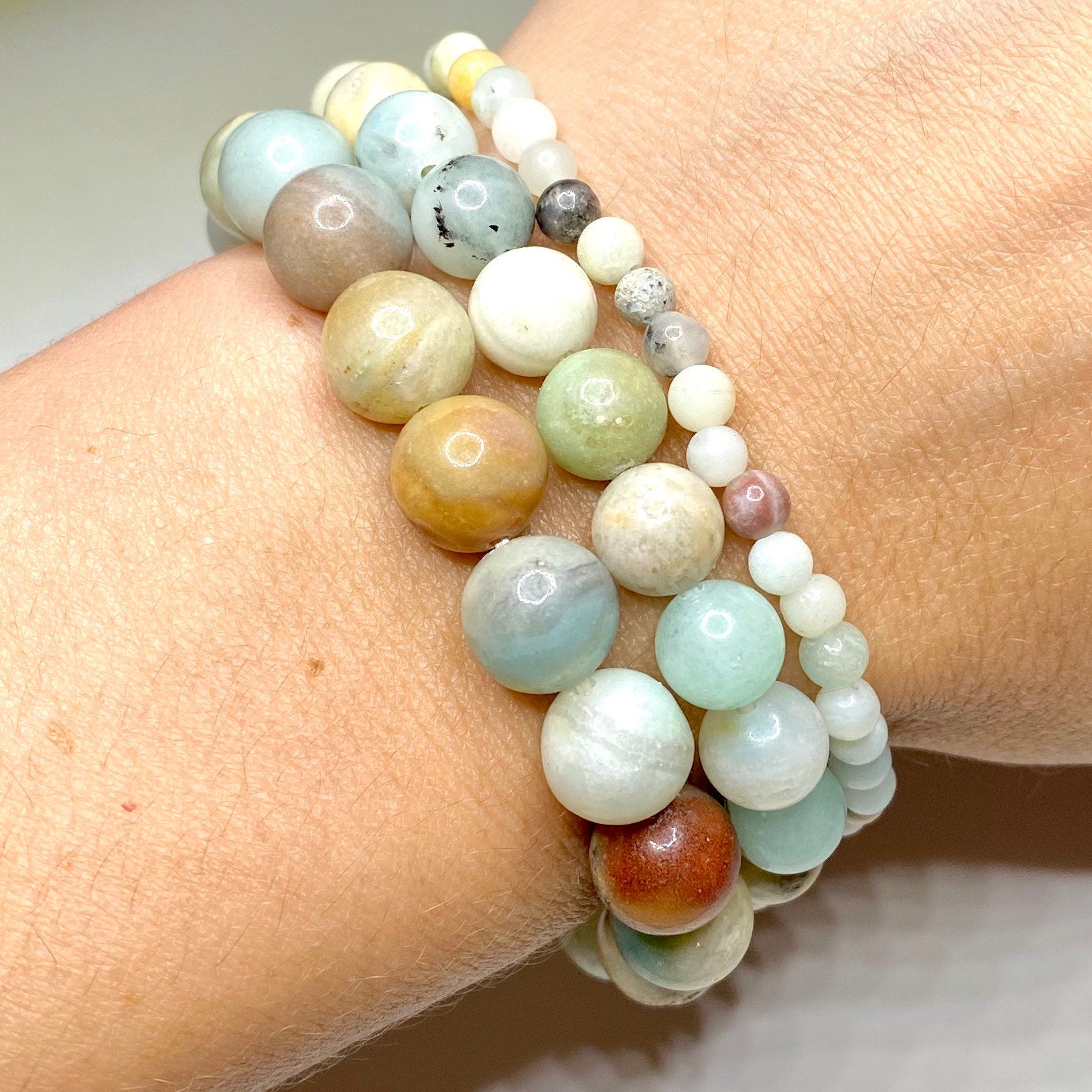 Amazonite Crystal Beaded Bracelet