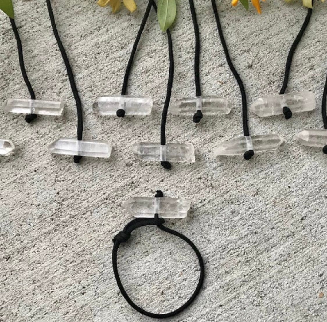 Clear Quartz Point String Bracelet