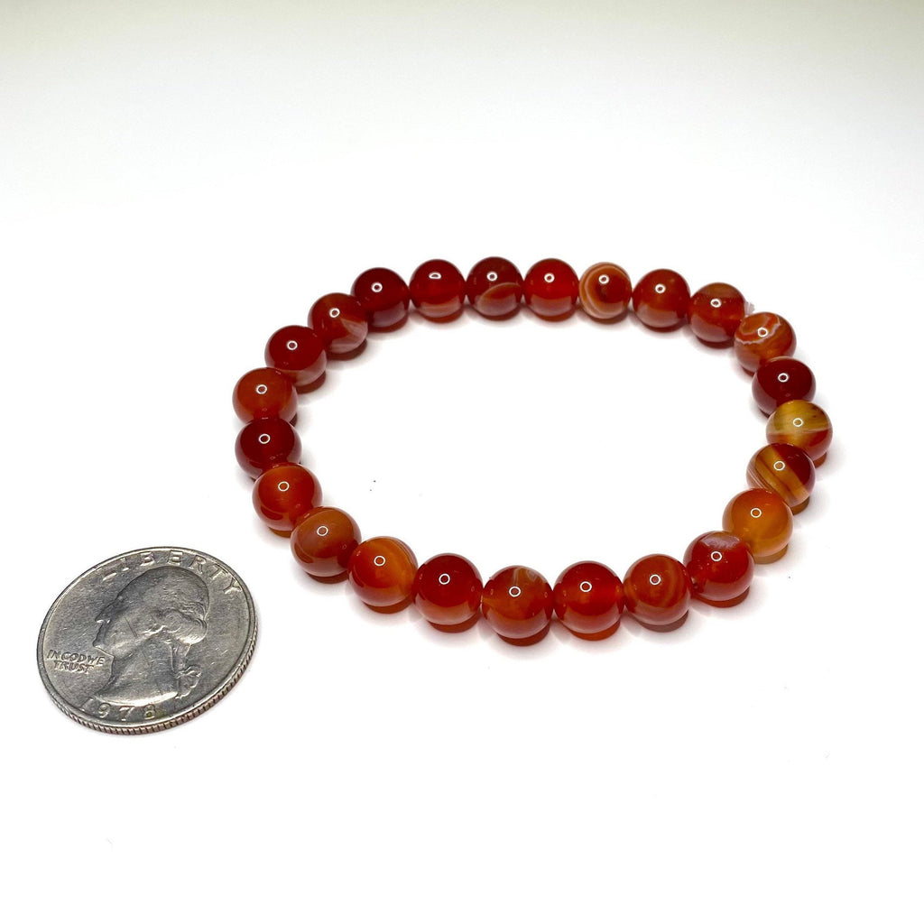 Carnelian Crystal Bracelet: Handmade Gemstone Beaded Bracelet