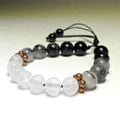 Black Tourmaline and Selenite Crystal Bracelet