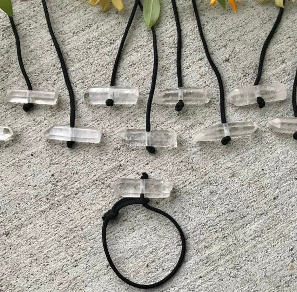 Clear Quartz Point String Bracelet