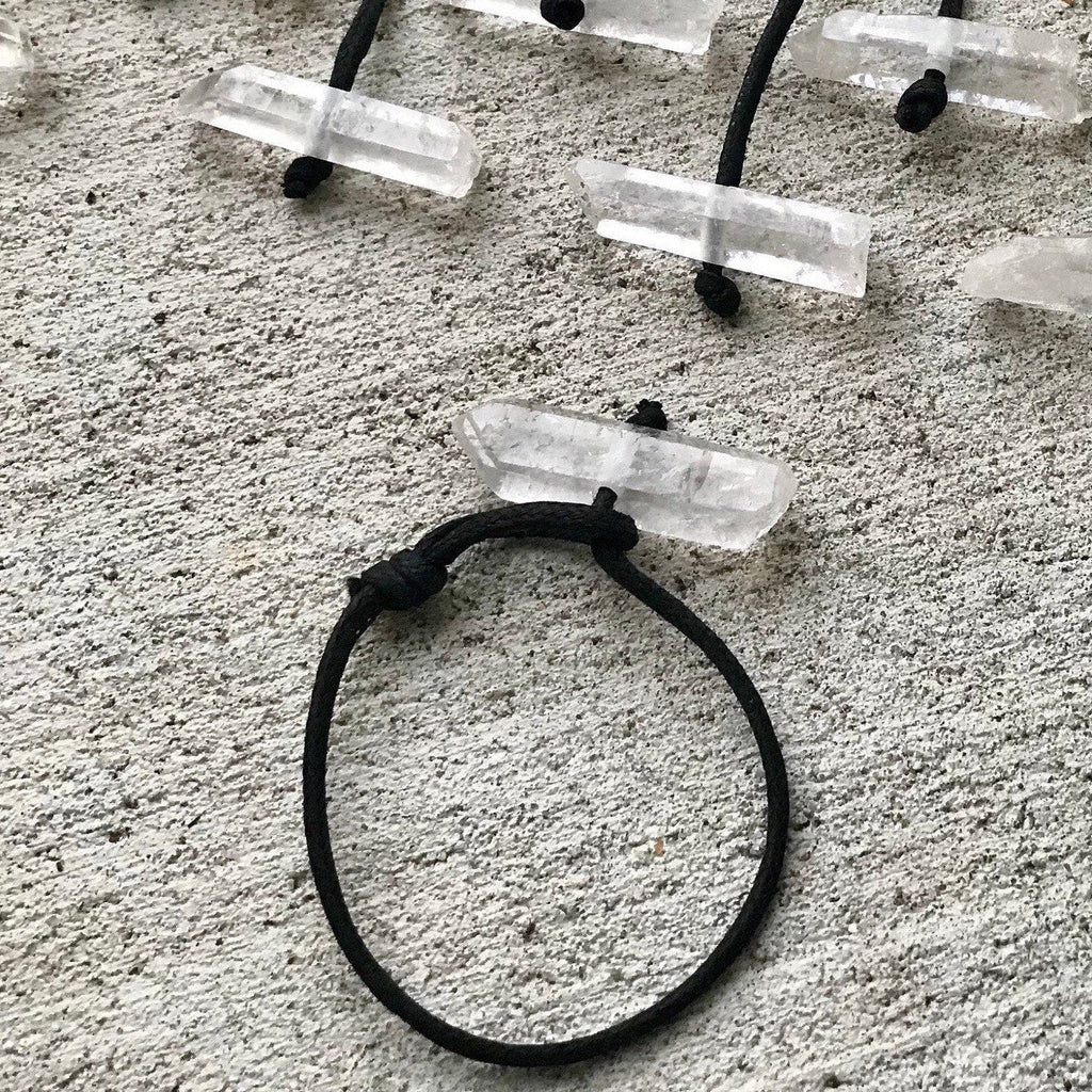 Clear Quartz Point String Bracelet