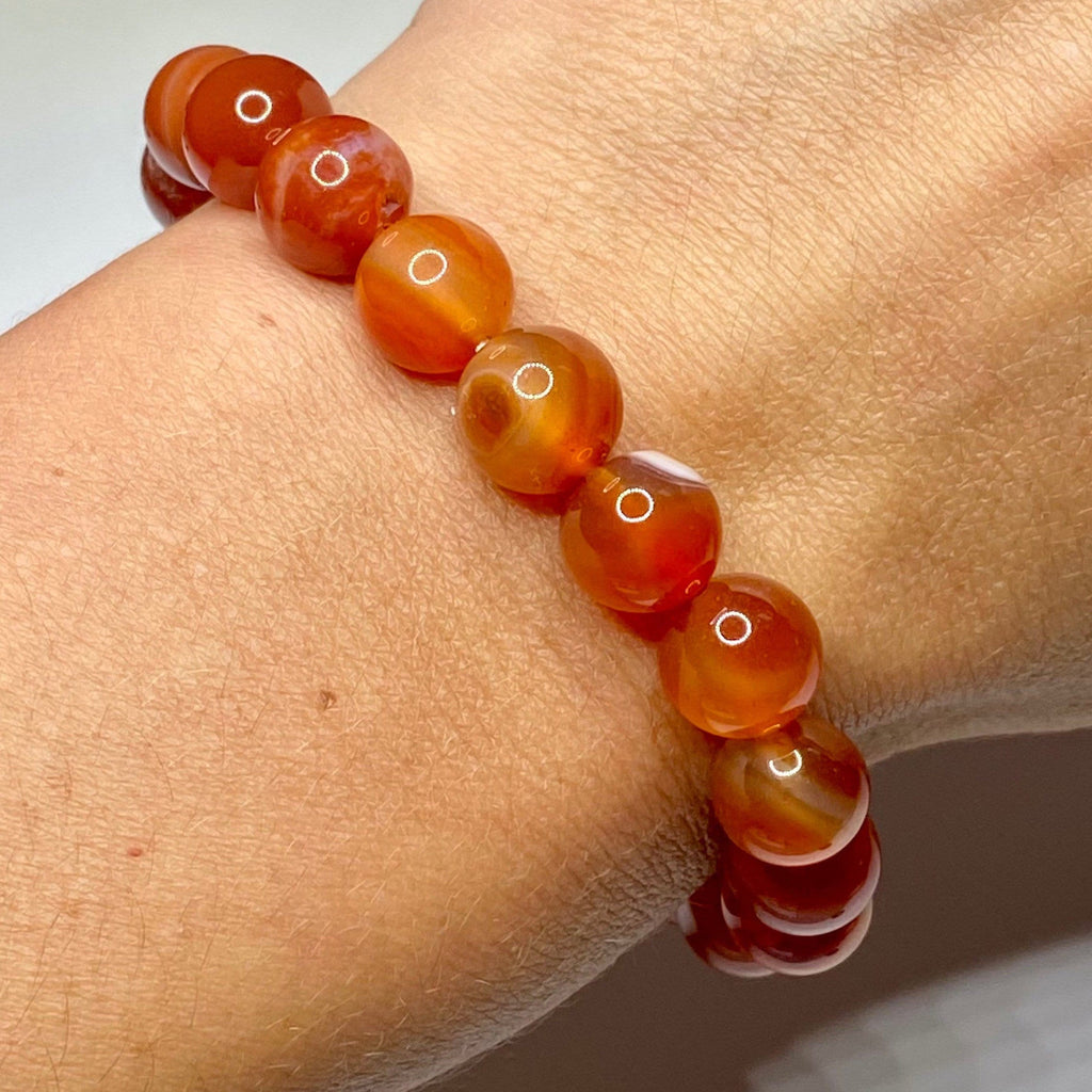 Carnelian Crystal Bracelet: Handmade Gemstone Beaded Bracelet