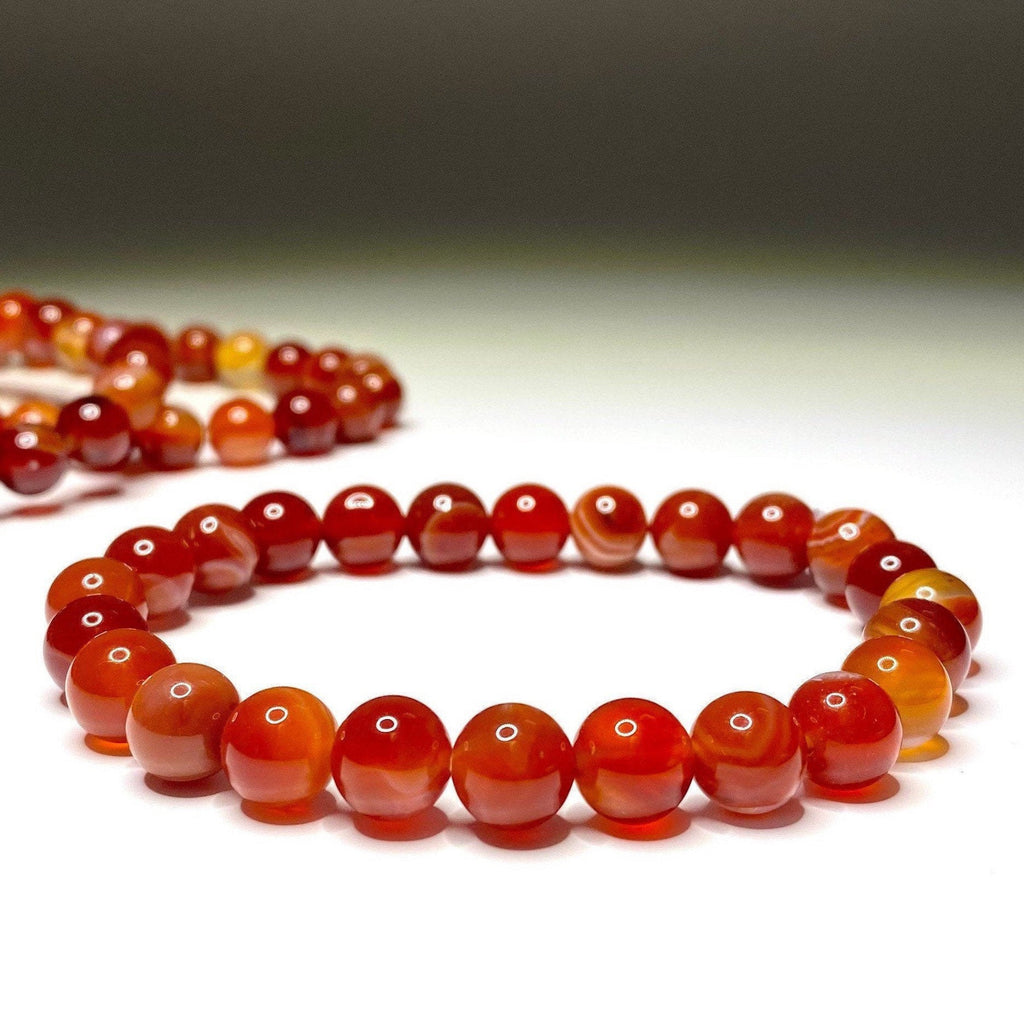 Carnelian Crystal Bracelet: Handmade Gemstone Beaded Bracelet