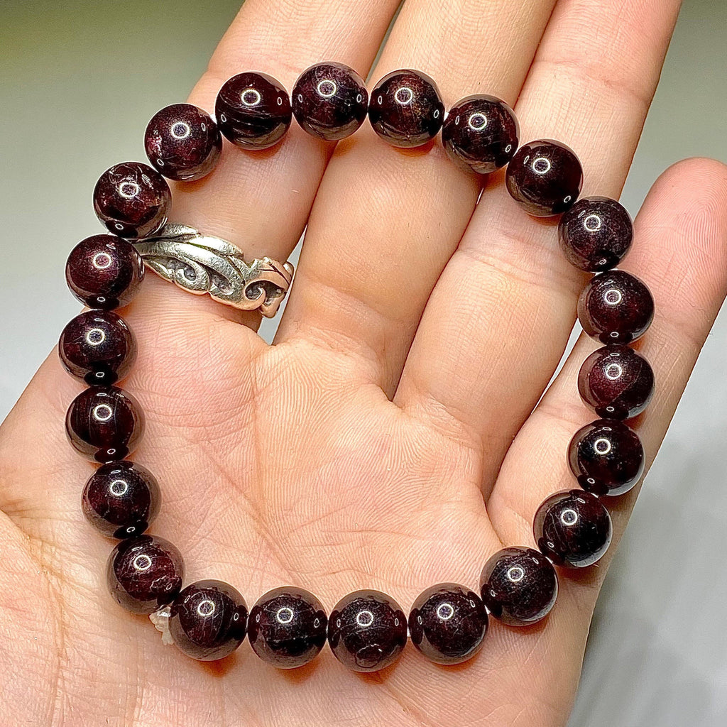 Garnet Crystal Bracelet: Handmade Gemstone Beaded Bracelet - #2