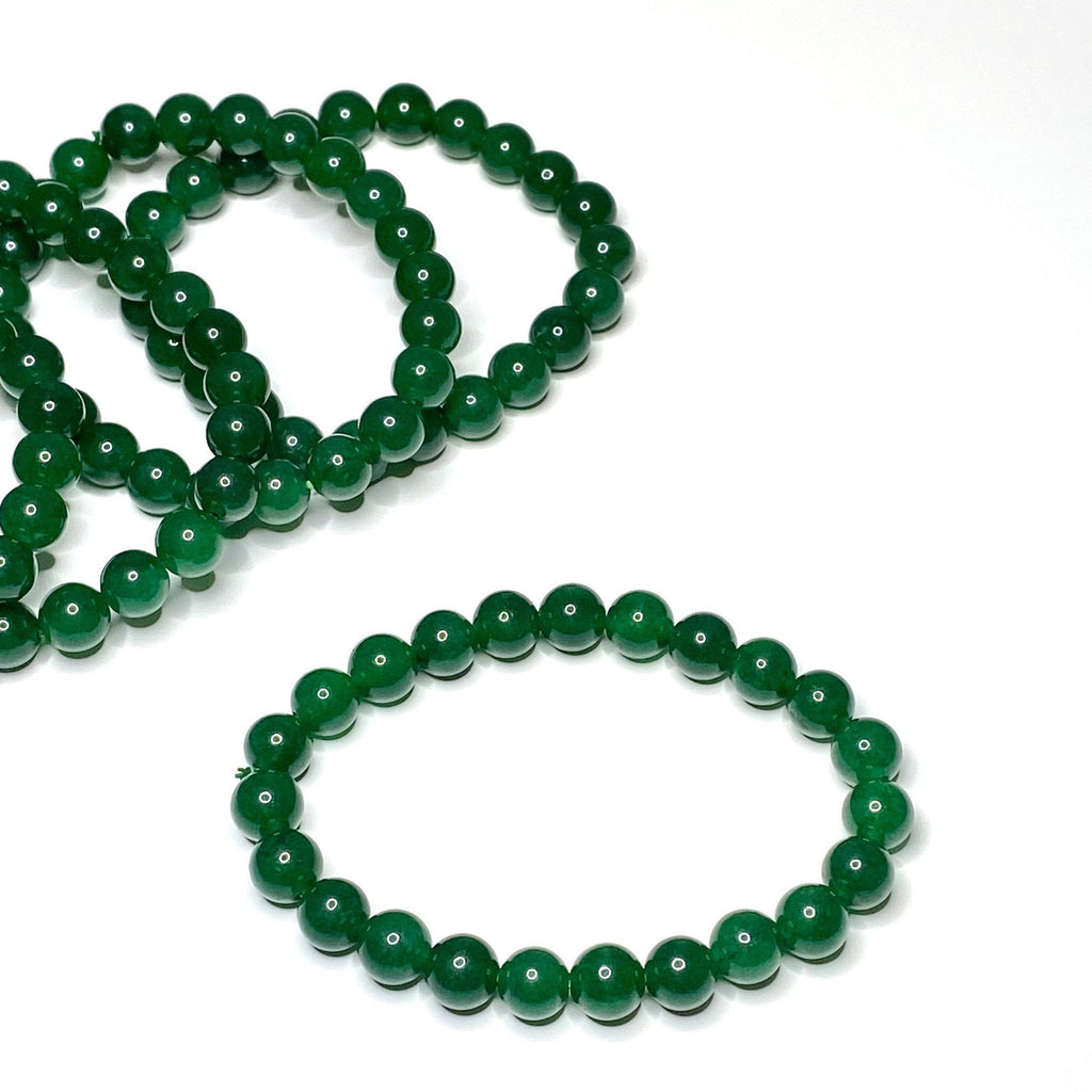 Green Jade Crystal Bracelet: Handmade Gemstone Beaded Bracelet