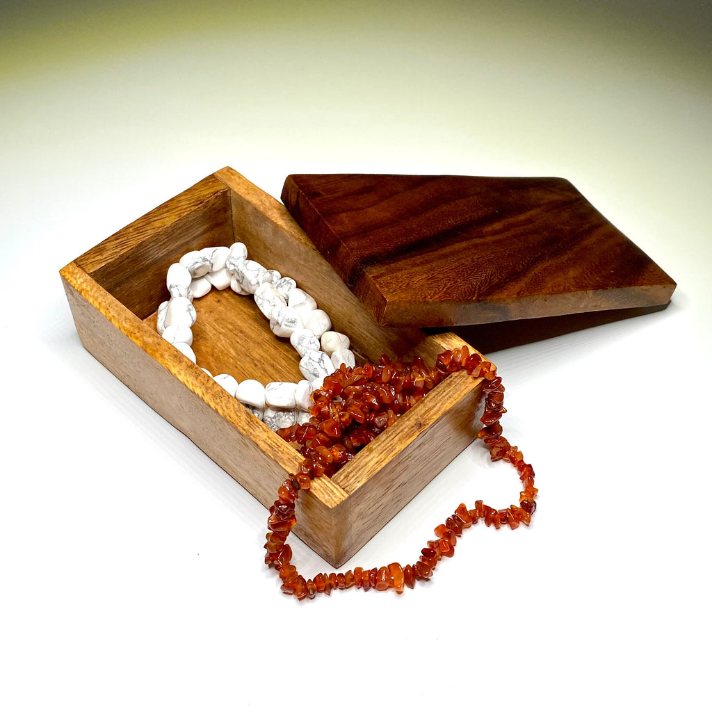 Wooden Keepsake Jewelry Box - Handmade Wood Decor